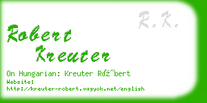 robert kreuter business card